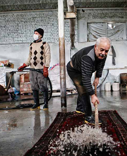 شستشوی سنتی قالی در قالیشویی ایزدشهر